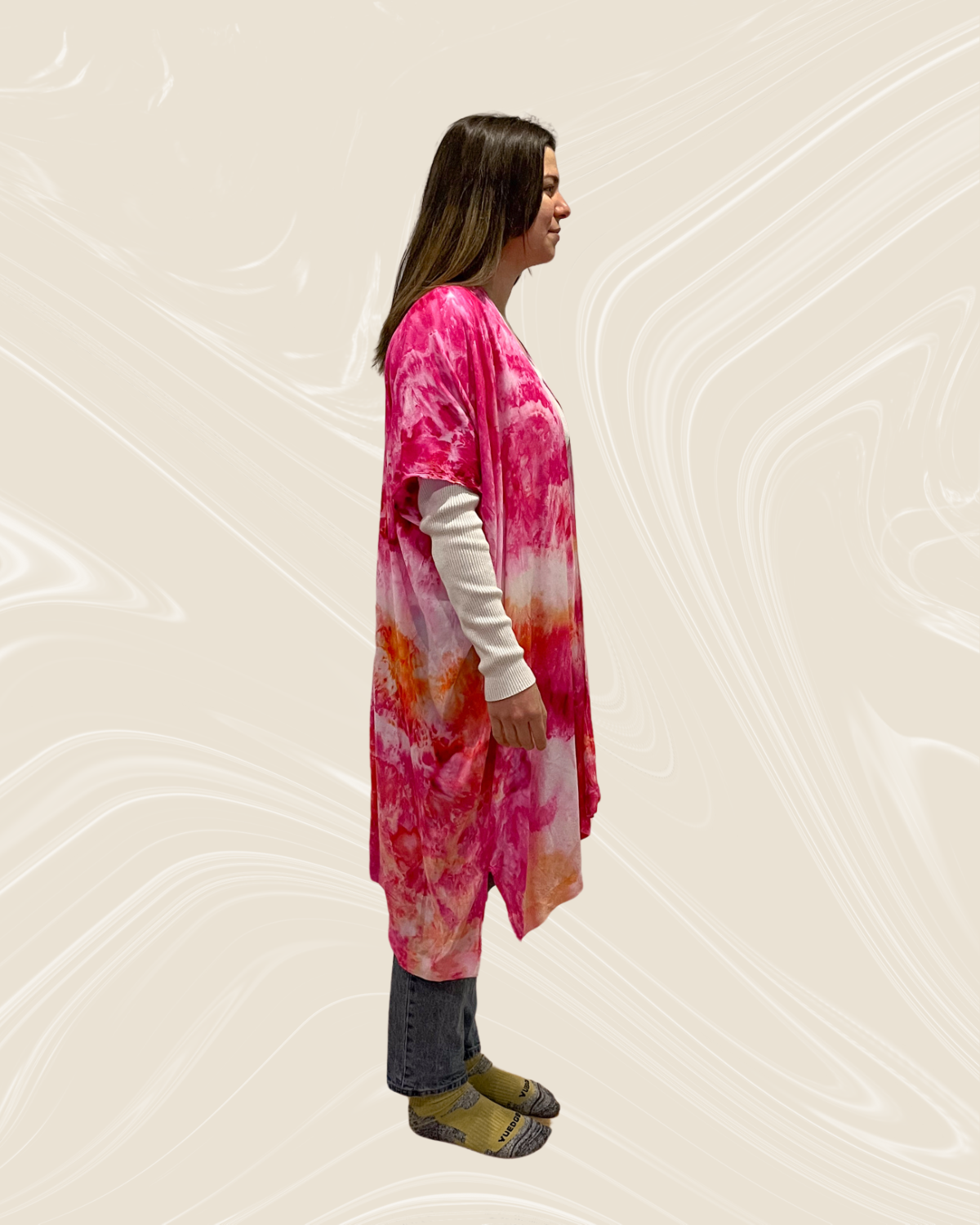 Maxi Kimono - Barbie Pink