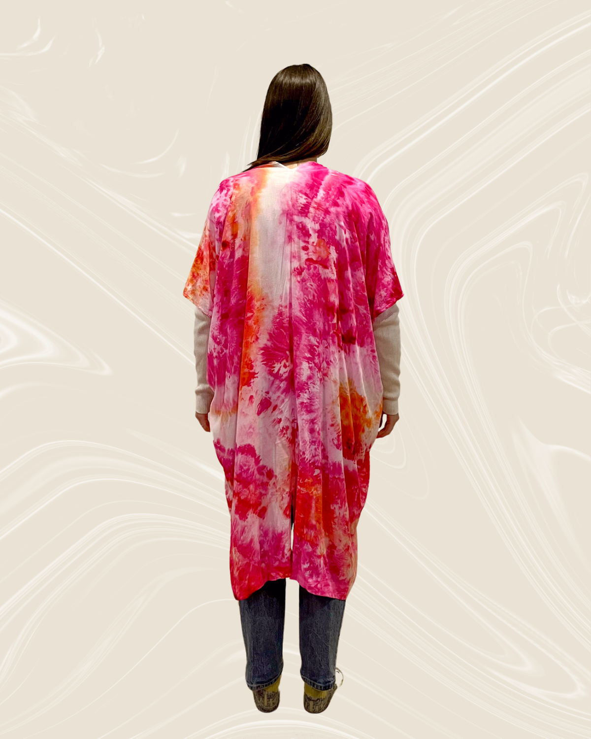 Maxi Kimono - Barbie Pink