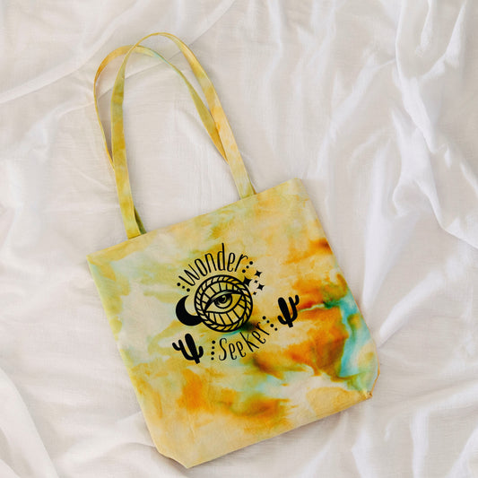 Tote Bag with Graphic - Golden Yellow