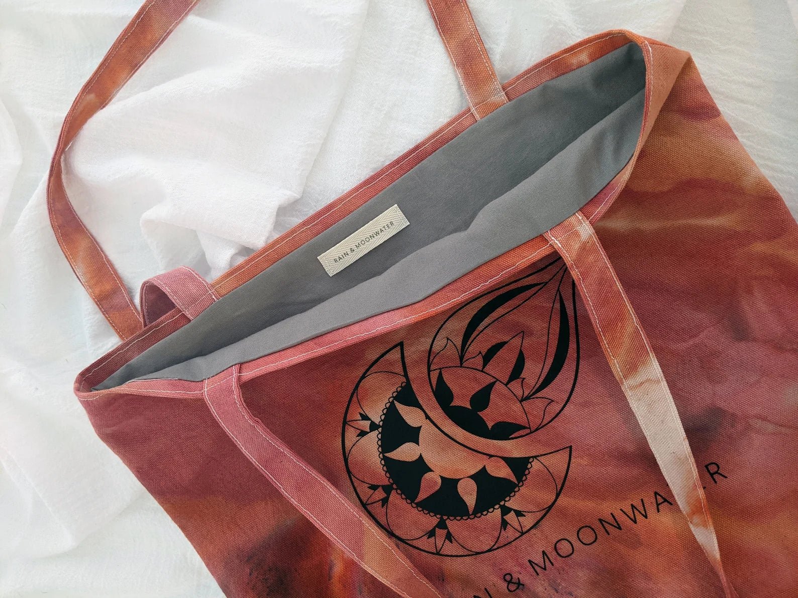 Tote Bag with Logo - Rust - RainandMoonwater